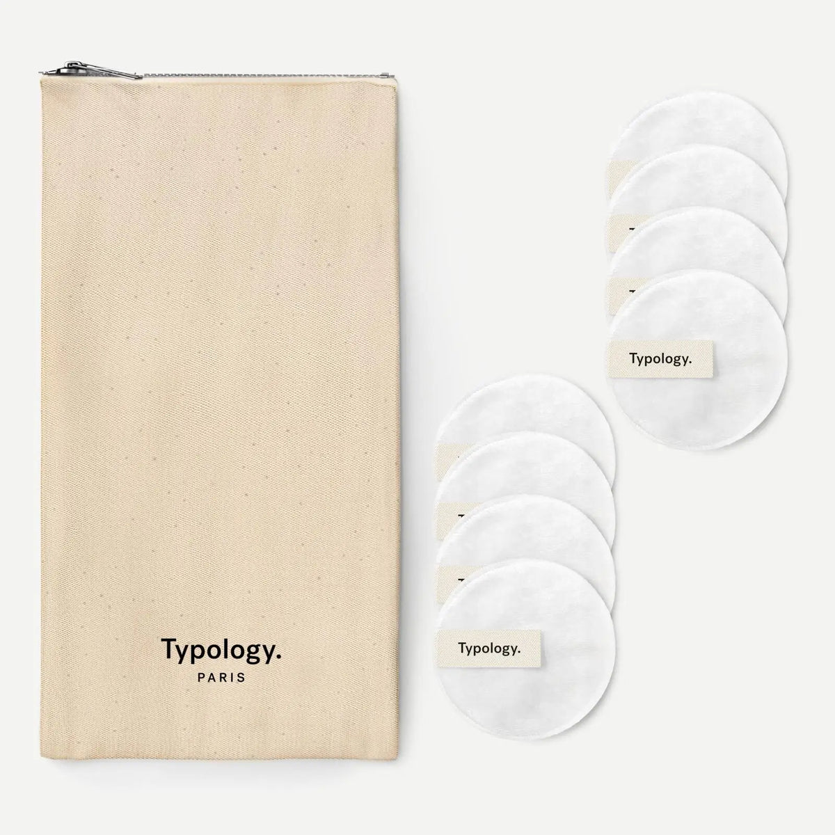 Reusable Makeup Removal Rounds — 8 Bamboo Pads + Pouch