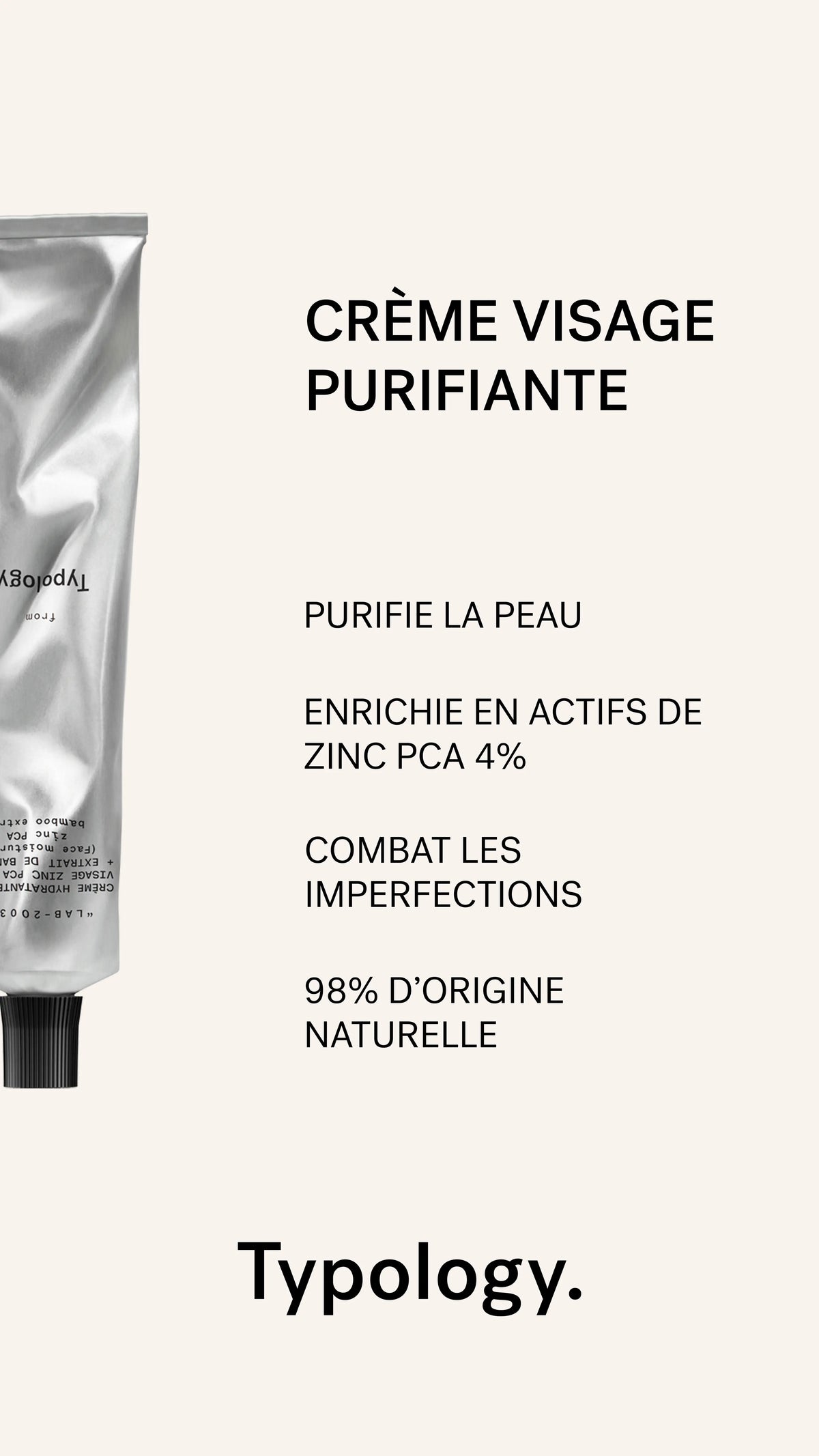 Purifying Moisturizer — 4% Zinc PCA + Bamboo Extract 1.69 floz