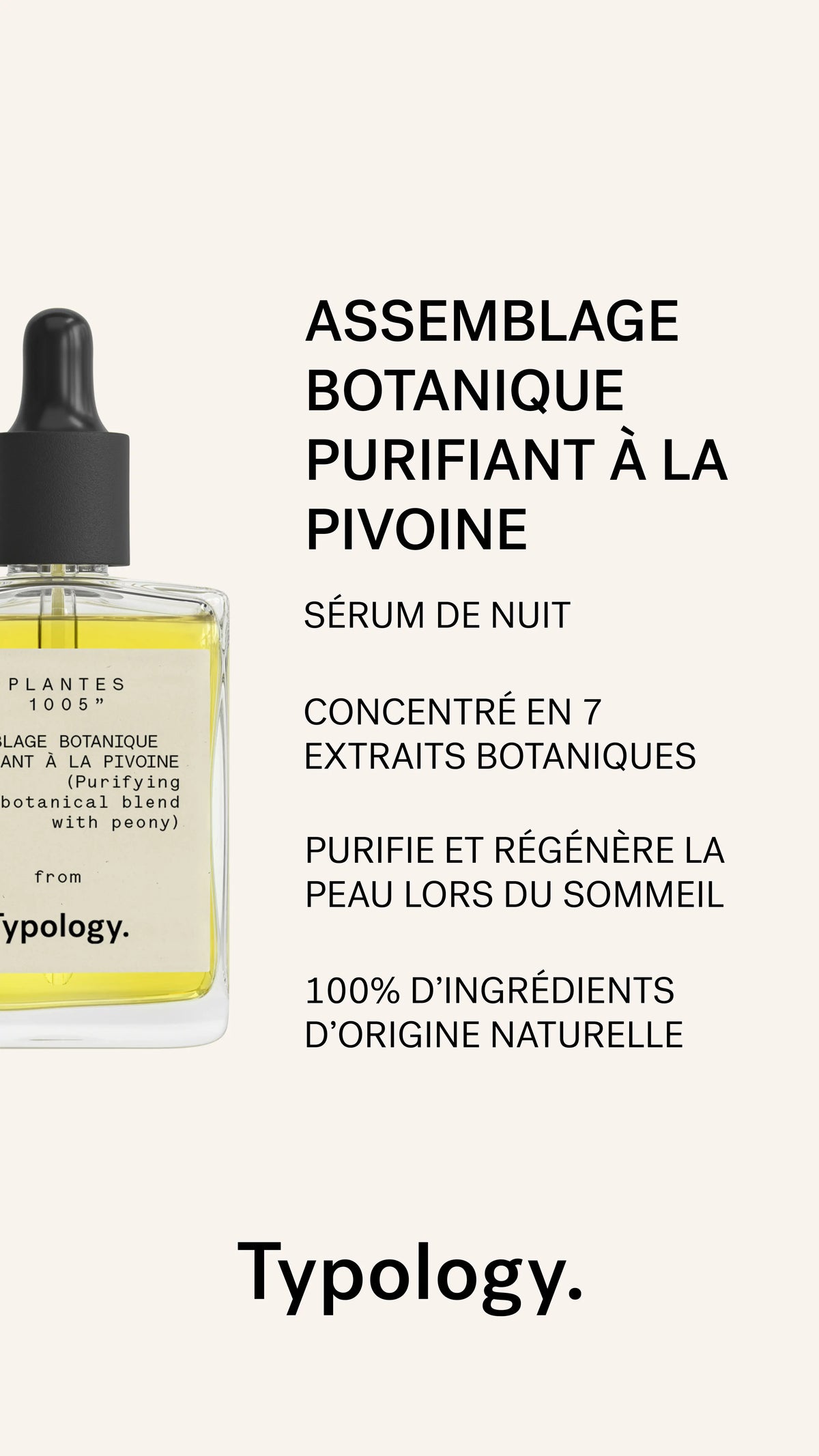 Purifying Night Serum — Botanical Blend with Peony 0.50 floz
